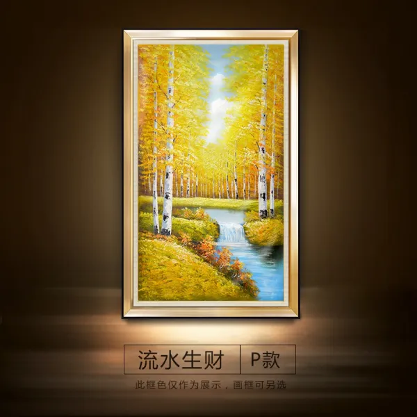 유러피안 현관 인테리림 풍수에좋은그림 통큰 통로 세로판 뮤럴 아메카지스타일 모즈 심플 거실 그림을 걸다, 성어 흐르는 물이 돈을 낳다 묵인 콤비네이션 타입