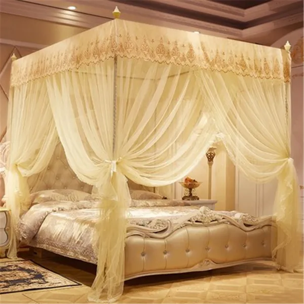 뉴타임즈 여름 침대 사각모기장 원터치 원형 모기장 텐트 방충망 거실 A2 47 옐로우