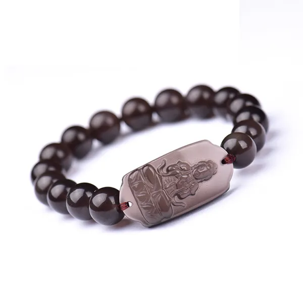 발광 천연 스 컬러 흑요석 대일 여래 팔찌 양띠원숭이 본명불 지키다 신수편 남녀