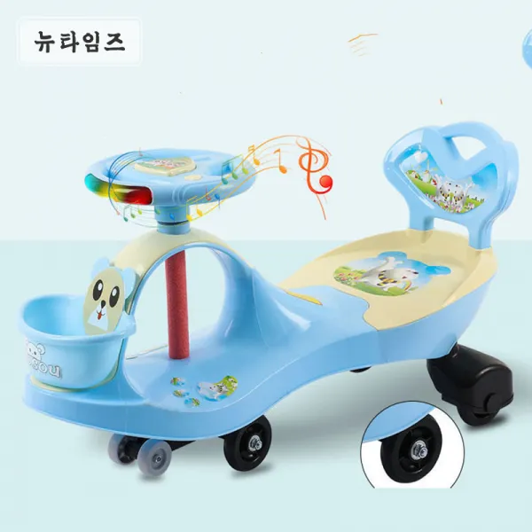 뉴타임즈 붕붕카 크롤리언트 아이가 사이드스쿠킹 장난감을 미끌미끌하게 흔들흔들하며 계집아이의 차를 몬다 Xz80 A17 08 블루