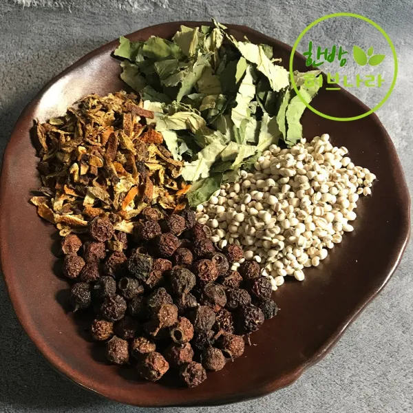 한방허브나라 국내산 기혈차 세트 율무 연잎 산사 진피, 4팩, 1050g