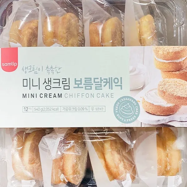 SAMLIP삼립 미니생크림 보름달케익 12개, 1개