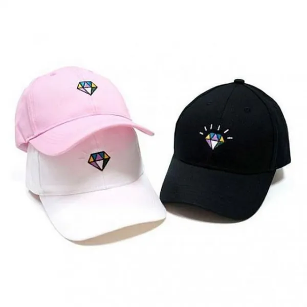 한국bs 볼캡 보석 화이트 야구모자 여자모자 캡모자 남녀공용 군모