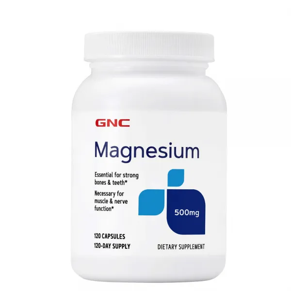 GNC 마그네슘 500mg 120정 (캡슐) Magnesium 120caps, 1개