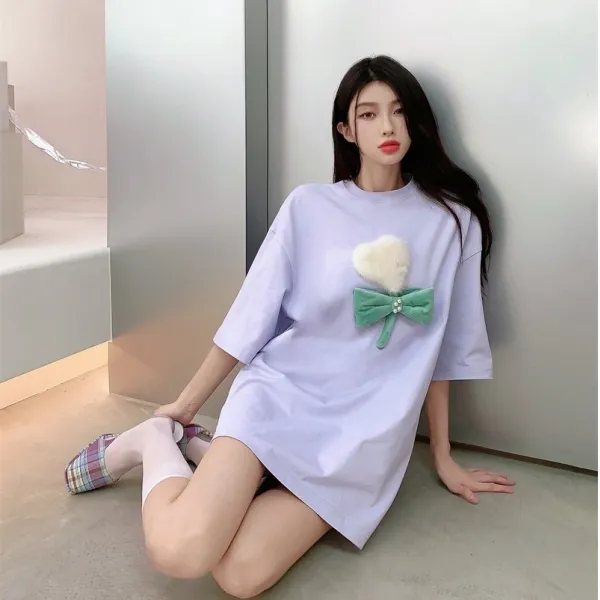 레터링 프린트 반팔티 디자이너 OZLANA 목란 매점 22 봄 여름 찟을수있는 확대하다 붙이다 상의 4674837920