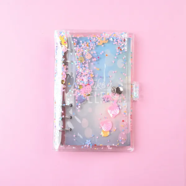 즉석사진 앨범 커스텀 승차권 명함 지갑 다기능 빅 용량 카드 제조업체 구슬 투명 사진 모음, A6핑크 타입