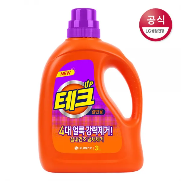 [신세계TV쇼핑]LG생활건강 테크 실내건조 액체 일반 3L x1개, 1