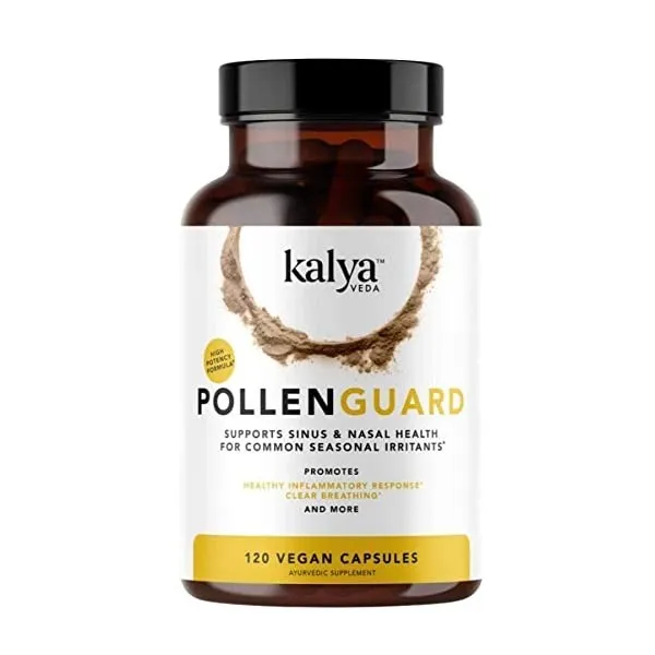 Kalya Veda PollenGuard-Amla 심황 Tulsi120 비건 캡슐