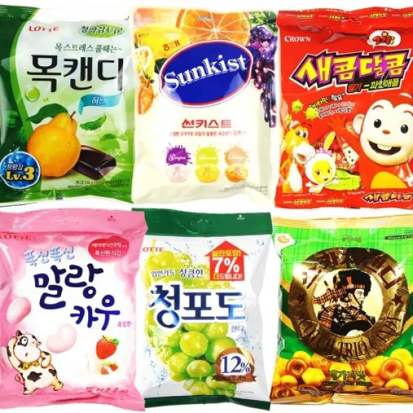 썬키스트사 알사탕 애니타임 스카치 마이쮸 말랑카우 청포도 새콤달콤 스카치 목캔디 자두 땅콩카라멜 담라