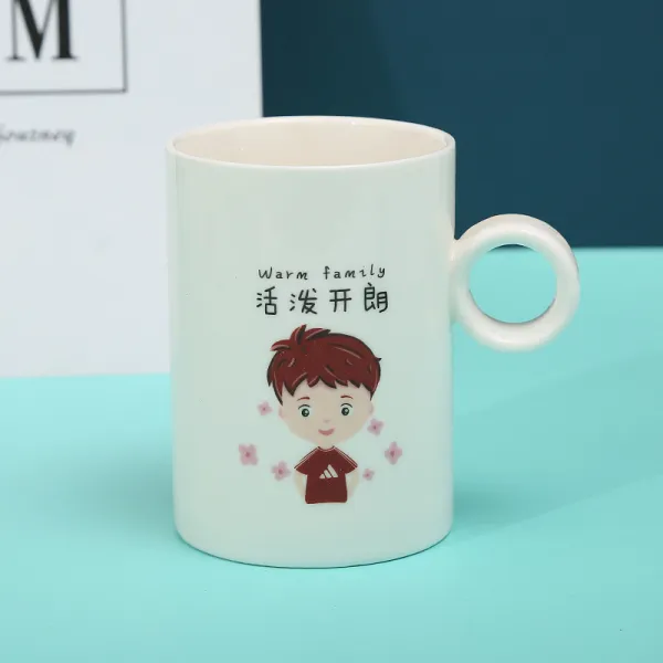 노점 상품 창의 도자기 반지 컵 커플 컵 맞춤형 로고9.9원 일용 백화점 한 벌 대리 발송, 활발하다, 301-400ml