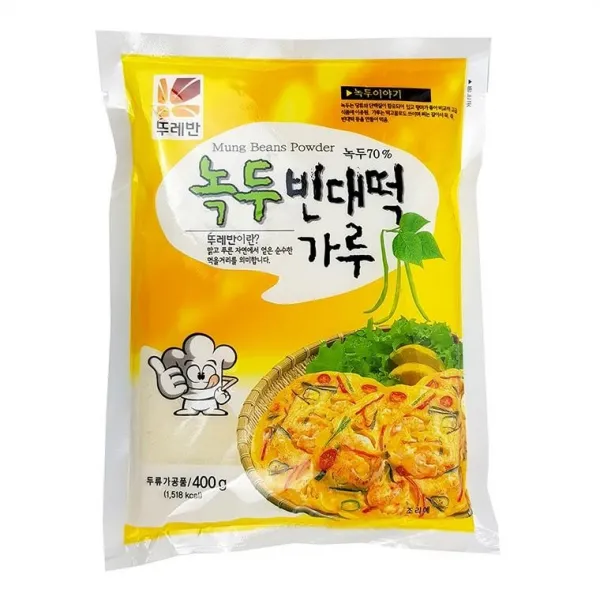 뚜레반 0317 녹두 빈대떡 가루 400g 먹을거리 순수, 단품