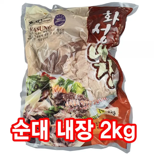 푸드토스 순대내장 돼지내장 2kg 오소리감투 간 허파 염통 땡초서비스, 1개