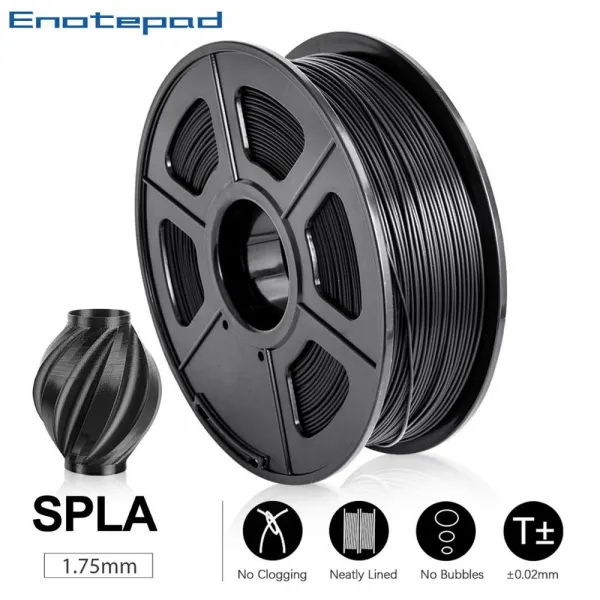 1KG PLA/SPLA 1.75mm Enotepad 3D 인쇄 기계 물자 S PLA 3D 인쇄를 위해 포장하는 진공을 가진 높은 강인성 필라멘트