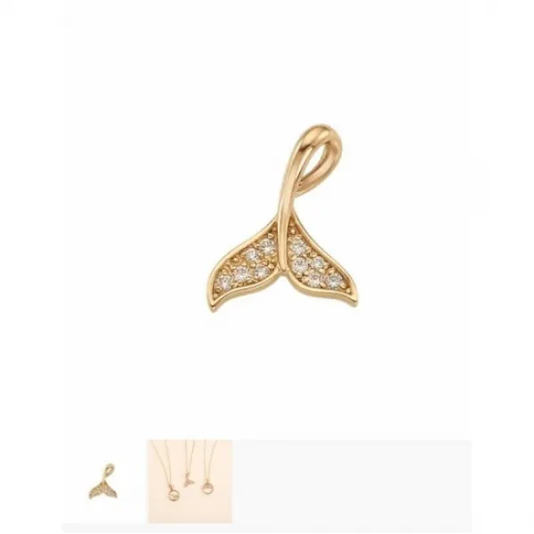 롯데몰 미니골드 플로랜스14K 고래 꼬리 팬던트 P0TM4010_SW