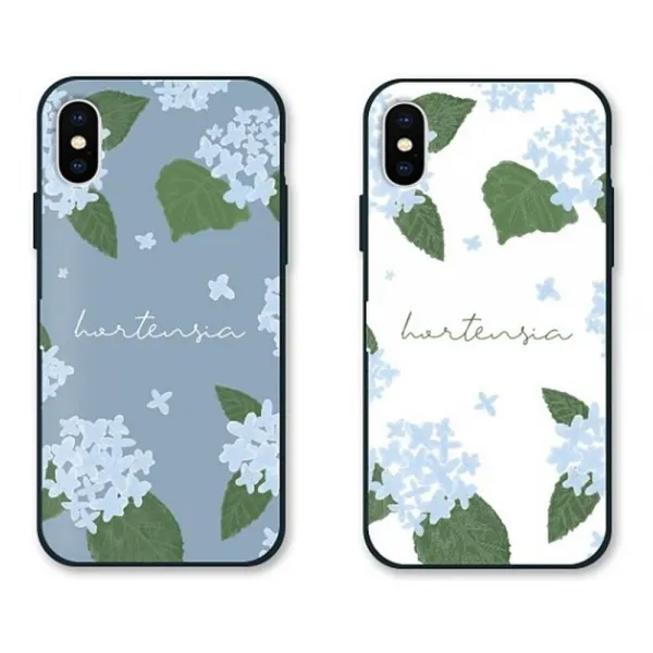 덕&컴 갤럭시노트9 N960 카드도어범퍼 하이드렌지아 젤리케이스 하드케이스