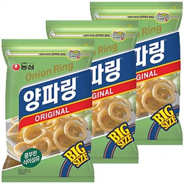 디자인그룹 티에스 농심 양파링 대용량 155g x 8개 양파맛 스낵, 1