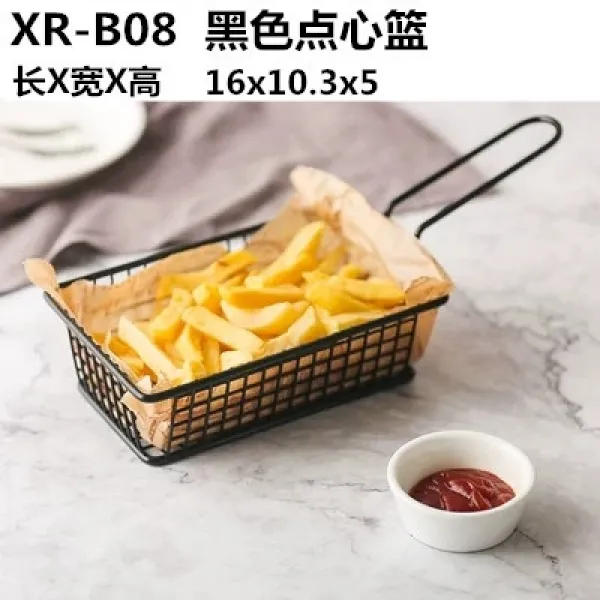 정희 플라스틱바스켓 스틴 짐받이 감자스틱 과자 KT 반찬접시 가벼운 식사 개성 테 를 꾸미다 비닐 슈넬치킨, XR-B08 직사각형 슬램덩크 블랙