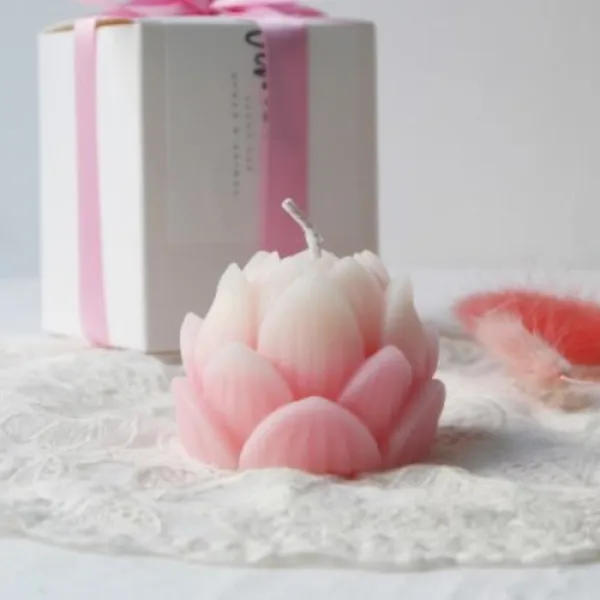 [텐바이텐] [Pink Blossom Candle] 핑크블러썸 연꽃 밀랍초, 옵션선택, 라벤더