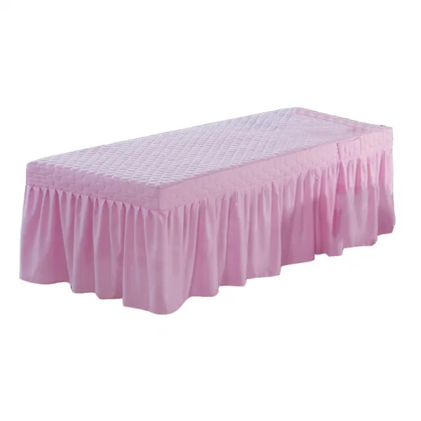 Zeyuan73x28 ''내의 침대를위한 얼굴 숨구멍을 가진 안마 테이블 치마 미장원 침대 Valance 장 덮개, 분홍