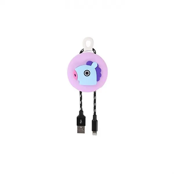 BT21 라이트닝 케이블 MANG 충전 데이터 전송 지원 MFi 인증 비티 - 트웬티 원 가방 참 바람, 자세한 내용은 참조