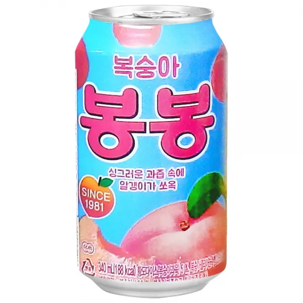 해태음료 복숭아 봉봉, 340ml, 48개
