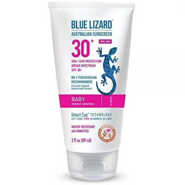 BLUE LIZARD - 아기 베이비 무기물 선 스크린 SPF 30+ UVA / UVB 보호 - 3oz, 1매입