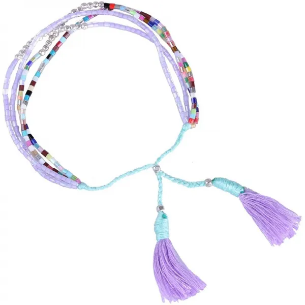 KELitch Neue Boho 교살 ArMBANGder Miyuki Perlen Freundschaft Armband Frauen Quasten Armband
