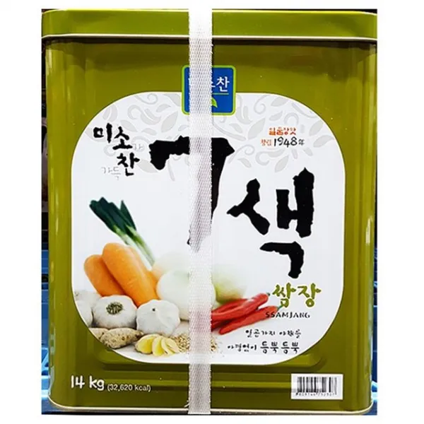 업소용 정육 식당 식자재 재료 미소찬 쌈장7색 14kg 된장 당면 장류 국간장 막장 쌈채소, 1개