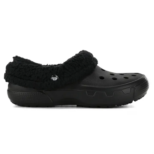 크록스 크록스 맘모스 에보 클로그 겨울 방한 털내피 슈즈 블랙 12878_060
