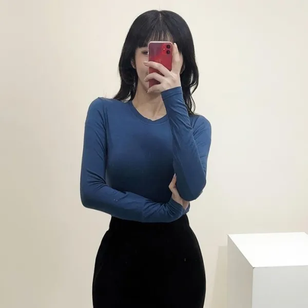 VANANA2 간절기 레이온 긴팔 크롭티 8color