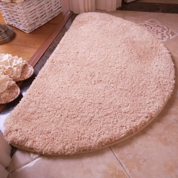 텐직구 발판 말라카이트 블루 샤워장 흡수 거실 입주실 문간 침실 침대 옆 반원형, 6090cm