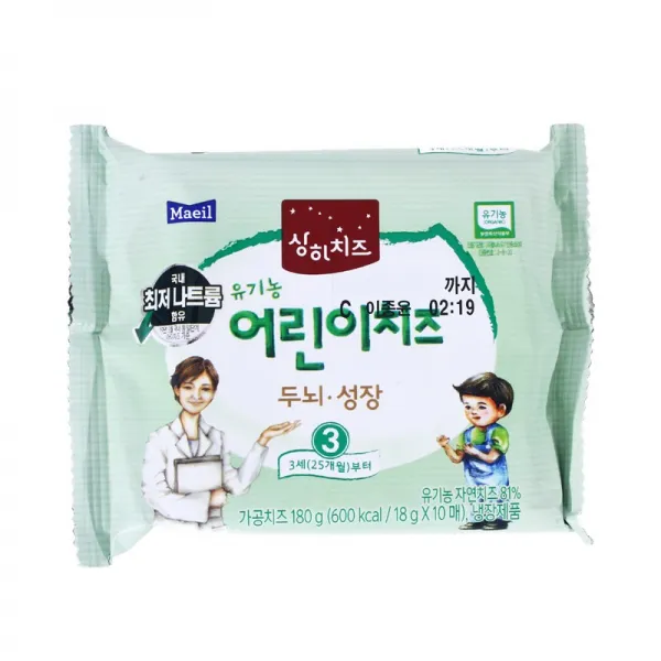 [메가마트] 매일 상하 유기농 어린이 치즈 180g, 단품
