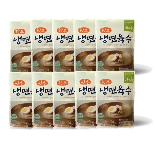 착한들 한우냉면육수330ml_실온(10팩), 10개, 330ml