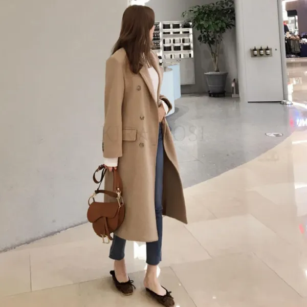 Kirahosi 스페셜 겨울 여성 하프 모직 코트 패션 점퍼 상의 여자 트렌치 정장 코트 아우터 빅사이즈 278 Hd 11 Darcoxmo