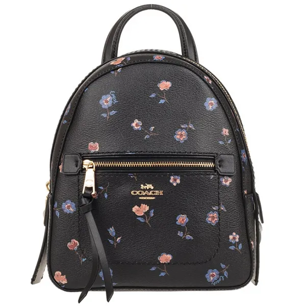COACH COACH 사치품 여사 블랙 프린트 PVC 백팩 F49123 IMA47(4798)