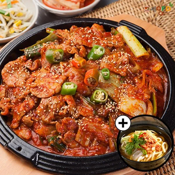 세양푸드 밥을 부르는 황금레시피로 만든 김치제육과 국물까지 시원한 우동세트 김치제육볶음300*2팩+생우동면1kg+사누끼소스30g*5, 1개, 300g