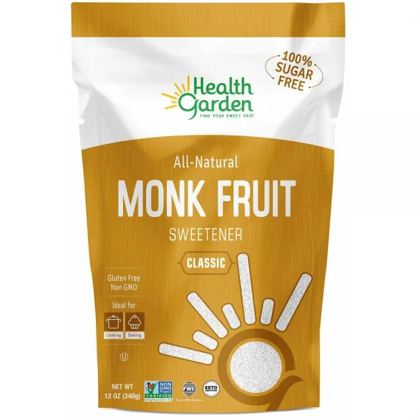 HEALTH GARDEN 헬스 가든 나한과 몽크 프룻 스위트너 클래식 340g Monk Fruit Sweetener Classic 12 Oz, 1팩