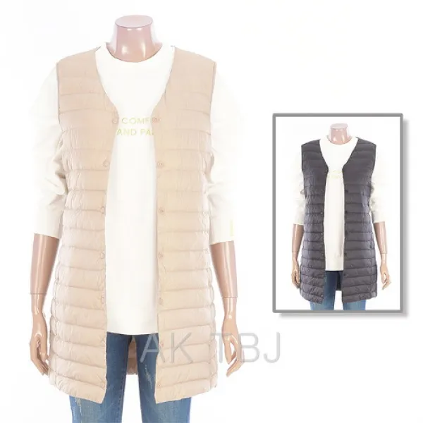  Tbj 여성 경량 패딩 다운 롱 베스트 T194dw991p 