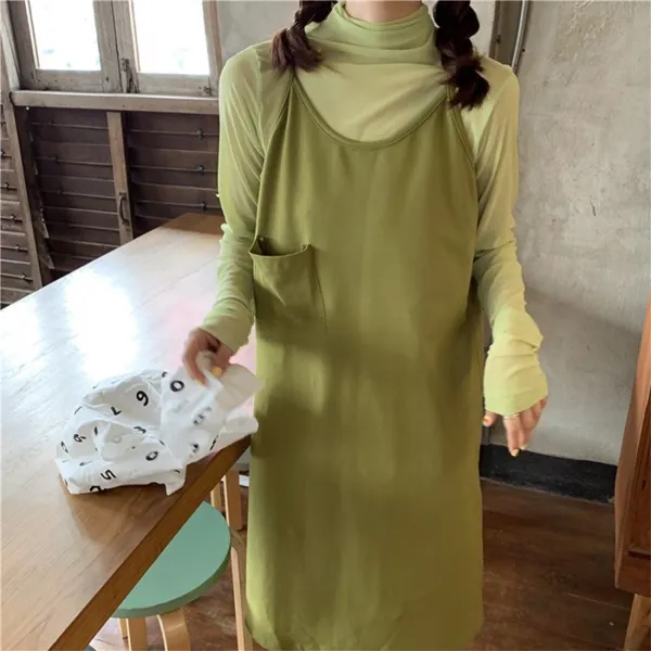 블랙바바 여성 루즈핏 뷔스티에룩 롱 원피스a19052203