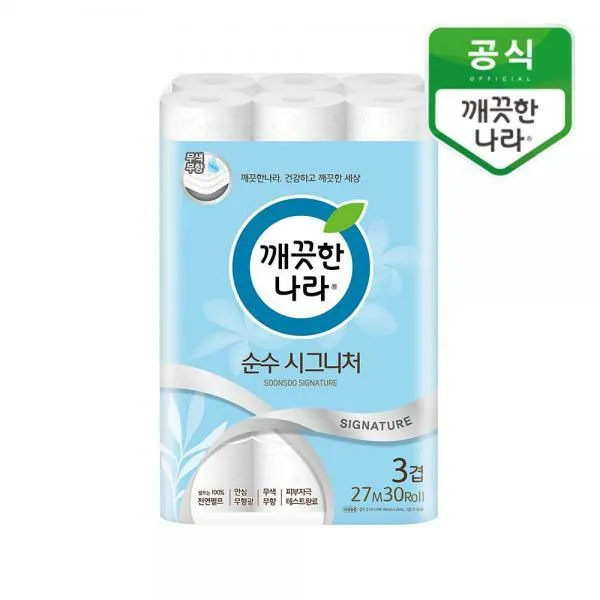 깨끗한나라 순수시그니처 27m, 30롤, 1팩