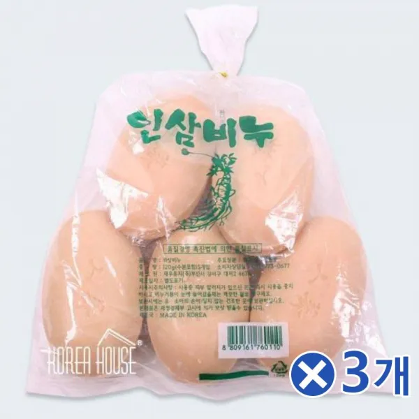  이클라쓰 단단해서 덜 물렁해지는 인삼비누 5px3개 세숫비누 욕실비누 매끈비누 남성미용비누 세안용비누 일반비누 업소용비누 손비누 세숫비누 다용도비누 남녀미용비누 단일상품