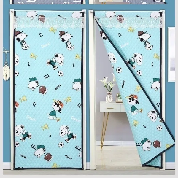 채현스토어 커튼 문발 침실 가정용 겨울 가을 타입 무타공 남성 여성 독창적 도어스톱 햇빗가리기 개성 현관 실외 와이드 120 *하이 200cm 압축