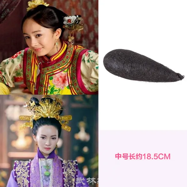 중국전통의상 고대복장 올림머리 스타일링 고운상투 엔틱 가발 악세사리 영화와 텔레비전 드라마의 시대적 풍조 4309894529, 1, 물결 무늬 간략함 타입 중간사이즈 4