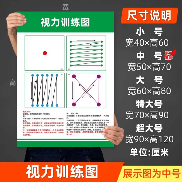 PVC 완화시키다 시력이 피로하다 괘도 보호 눈 건강 표 제거 방수 벽 스티커 그림 4860197678, 시력 건강 도모함 (열접착 스티커 시, 숏