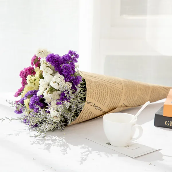 윈난성 잊지 마세요 나는 생화꽃 꽃꽂이 말린꽃 프리저브드꽃다발 실내 진열 풍건 진짜 하늘에 별이 가득하다 꽃병 물 보라색 레드 황백색의 미드티 _영 말린꽃 가방