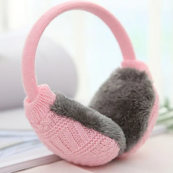 알렉스샵 방한귀마개 니트비니 분리세탁 겨울패션 핑크