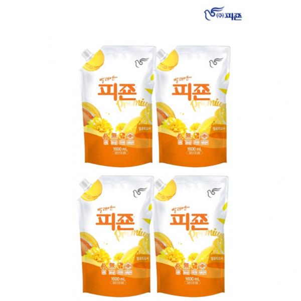 호호몰 빨래엔~~피죤리필형 옐로우미모사 1.6리터X2개 ~따뜻하고 포근함향기의, 2set