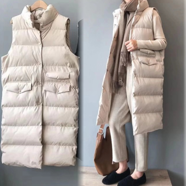 단미들 Dm134 뉴클래식 웰론솜 겨울신상 롱 패딩 베스트
