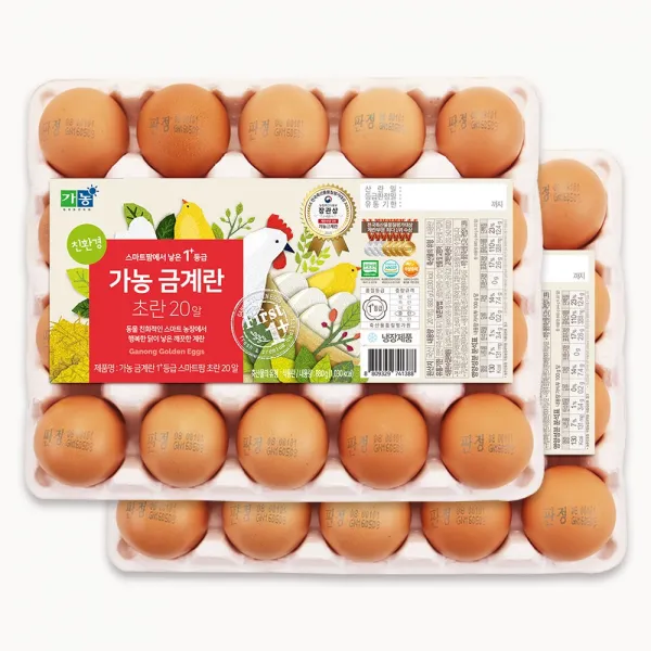 가농 갓 낳은 신선한 1+등급 초란 40구(당일산란 당일발송), 44g, 40개