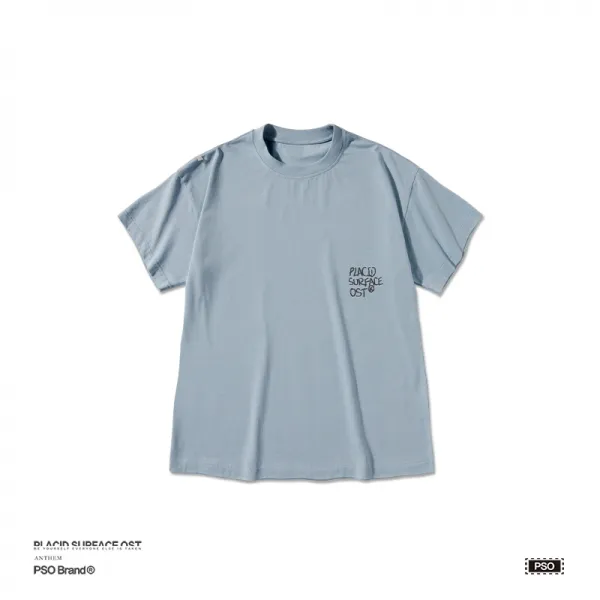 PSOBRAND 유풍채 비유하는 말 주 깊다 같은스타일 그래피티 낙서 플라워 프린트 드랜드 여름 커플